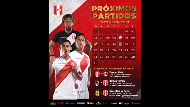 Estos son los partidos que se le vienen a la selección peruana.