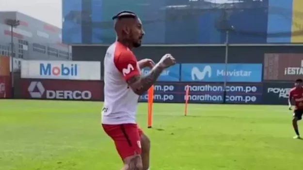 Paolo Guerrero entrenó en la Videna a dos días de la convocatoria