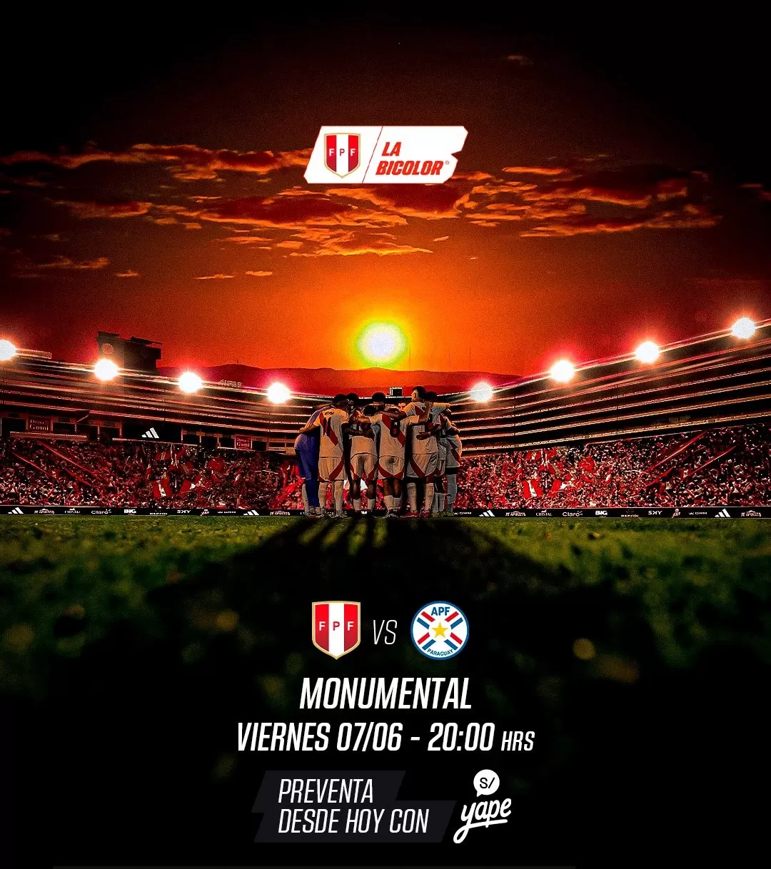 Perú vs. Paraguay en el Estadio Monumental, el 7 de junio desde las 8:00 p.m. | Foto: La Bicolor.