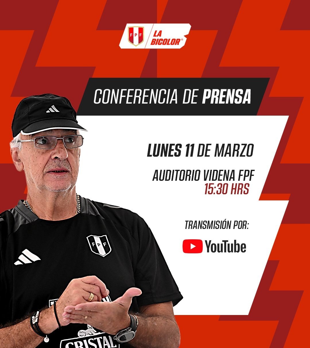 Jorge Fossati anunciará su primera lista de convocados como entrenador de Perú. | Fuente: FPF