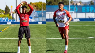 Tapia y Cartagena esperan al grupo que viajó desde Lima para entrenar juntos desde este lunes. | Foto: Selección peruana.