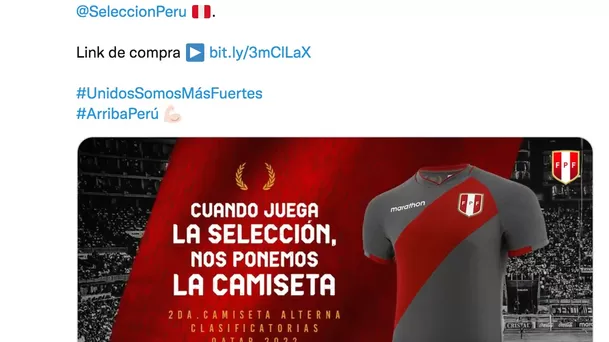 Esta es la publicación que hizo la selección peruana en Twitter.
