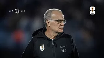 Marcelo Bielsa, DT de la selección de Uruguay. | Foto: Selección de Uruguay.