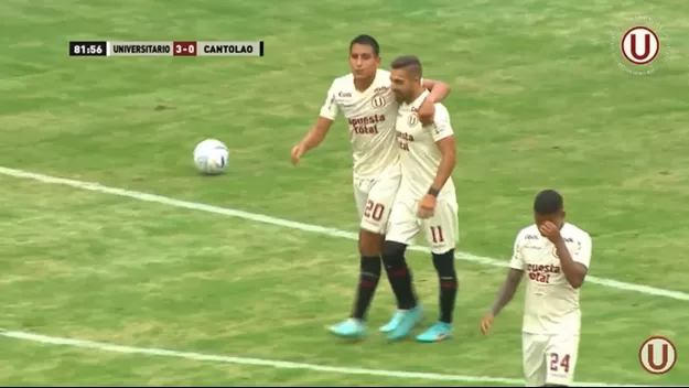 Alex Valera marcó el 3-0 de Universitario ante Cantolao en el Monumental