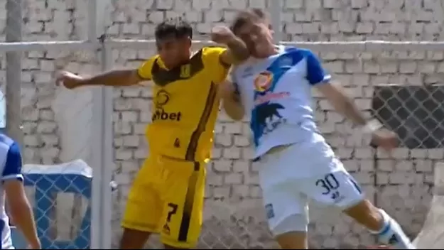 Dejó sangrando a Aldair Perleche: Brutal codazo y expulsión para Hebert Vergara