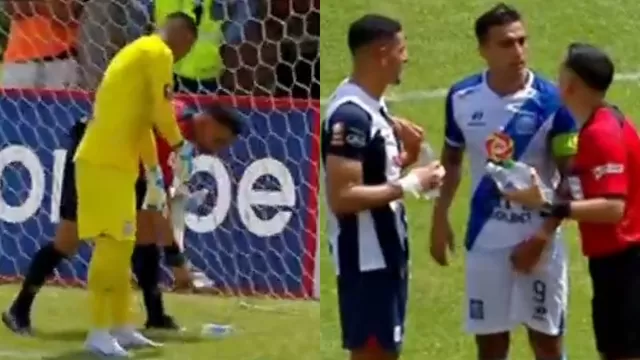 Alianza Lima vs. Alianza Atlético: Ángelo Campos sufrió el lanzamiento de botellas