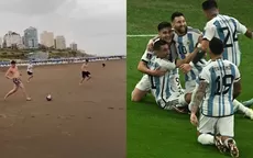 Argentina: Recrearon en la playa el golazo de Di María en la final de Qatar 2022 - Noticias de qatar
