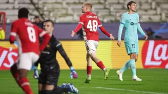 Arthur Vermeeren anotó el 1-0 para Antwerp ante Barcelona. | Foto: @LigadeCampeones/Video: ESPN