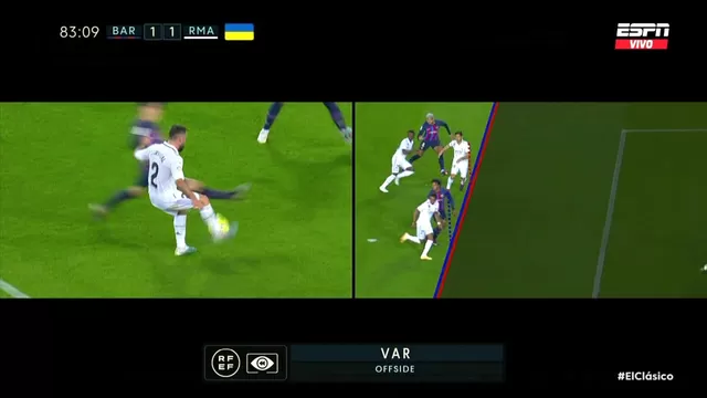 Barcelona vs. Real Madrid: Asensio marcó el 2-1 para los blancos, pero el VAR invalidó el gol