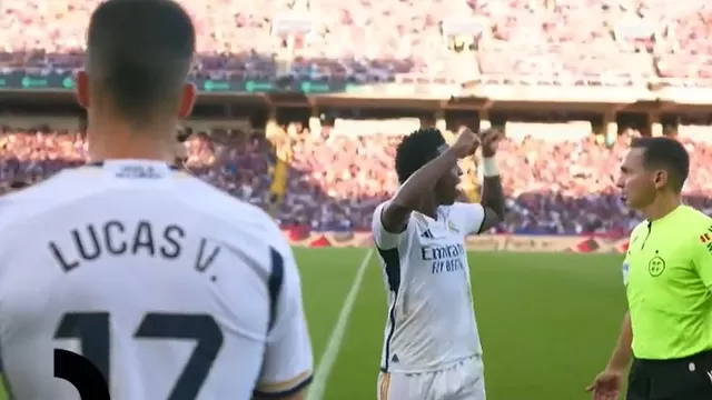 Así salió Vinicius del Barcelona vs. Real Madrid. | Video: ESPN