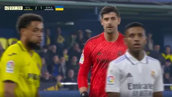 Courtois fue a buscar el 2-2 ante Villarreal y en la contra Danjuma falló el gol