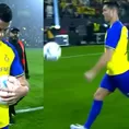 Cristiano Ronaldo firmó balones y los regaló a los hinchas del Al-Nassr