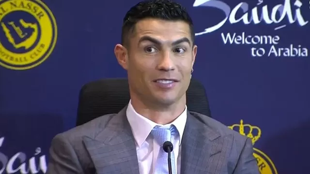 Cristiano Ronaldo fue sorprendido con un &quot;Siuuu&quot; en plena rueda de prensa