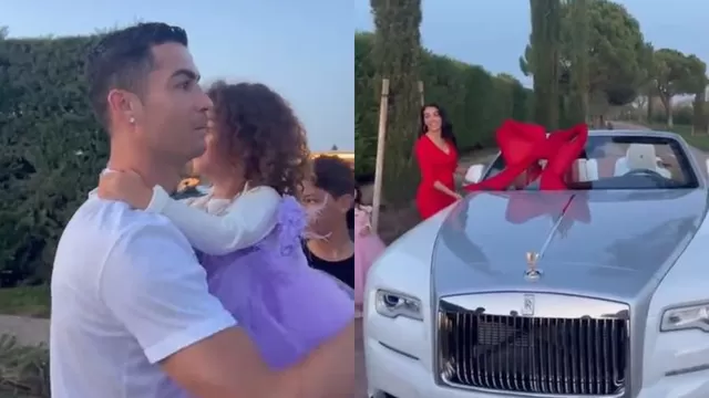 Cristiano y su reacción al ver el Rolls-Royce que le regaló Georgina Rodríguez