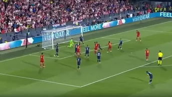 España vs. Croacia: Perisic salvó en la línea y evitó gol de Ansu Fati