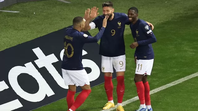 Francia 14-0 Gibraltar: Giroud selló con golazo de chalaca el triunfo histórico
