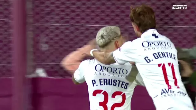 Pablo Erustes apareció a los 45+4&#39; para marcar la igualdad a favor de Garcilaso en Buenos Aires. | Video: ESPN