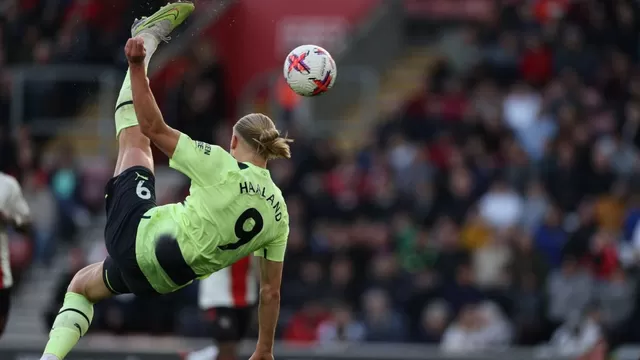 Haaland marcó un golazo de 'tijera' en el Manchester City vs. Southampton