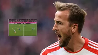 Harry Kane marcó espectacular golazo de media cancha en el Bayern 8-0 Darmstadt