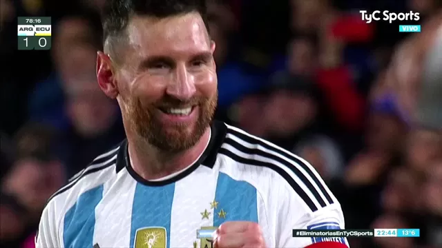 Lionel Messi marcó el 1-0 para Argentina sobre Ecuador con espectacular tiro libre