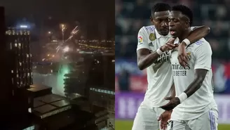Liverpool: Hinchas lanzaron fuegos artificiales para no dejar dormir al Real Madrid
