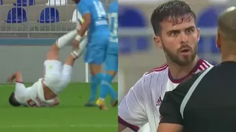 ¡Terrible! La criminal patada de Miralem Pjanić directo al pecho de un rival