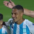 Paolo Guerrero marcó el 3-1 de Racing en la victoria sobre Unión por la liga argentina