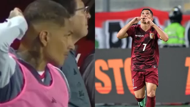 Paolo Guerrero reaccionó así al gol del empate de Venezuela ante Perú