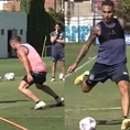 Paolo Guerrero se lució en entrenamiento de Racing: Bicicleta, huacha y golazo