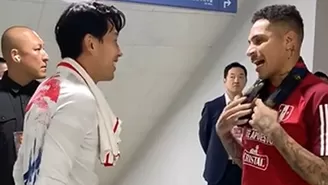 Paolo Guerrero y Son Heung-Min. | Video: @SeleccionPeru