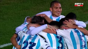 Paolo Guerrero y su asistencia para el 4-0 de Racing sobre Ñublense