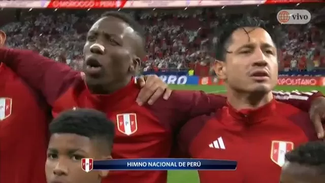 Perú vs. Marruecos: Así se entonó el Himno Nacional en Madrid