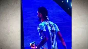 Rodrigo  De Paul recibió homenaje de Tini durante su concierto