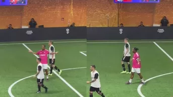 Ronaldinho se enojó con el árbitro en su debut en la Kings League