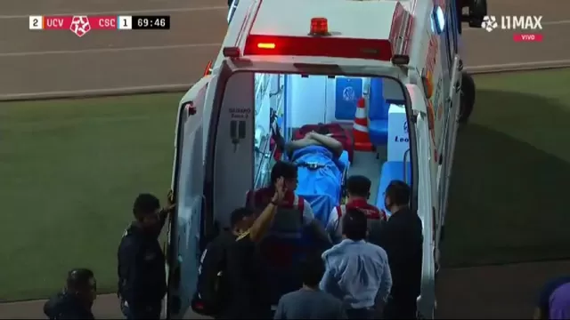 Sporting Cristal vs. César Vallejo: Yotún salió lesionado y dejó el estadio en ambulancia