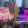 Universitario: El título crema llegó a Times Square en Nueva York