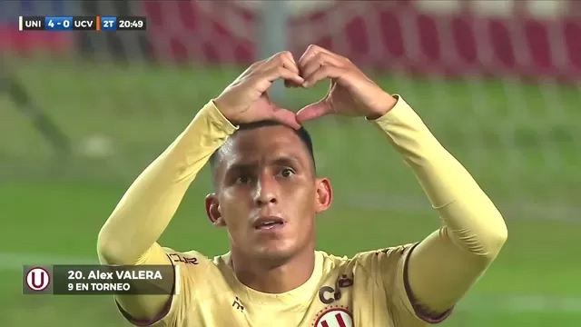 Universitario vs. César Vallejo: Alex Valera marcó el 4-0 y su &#39;hat-trick&#39; en el partido