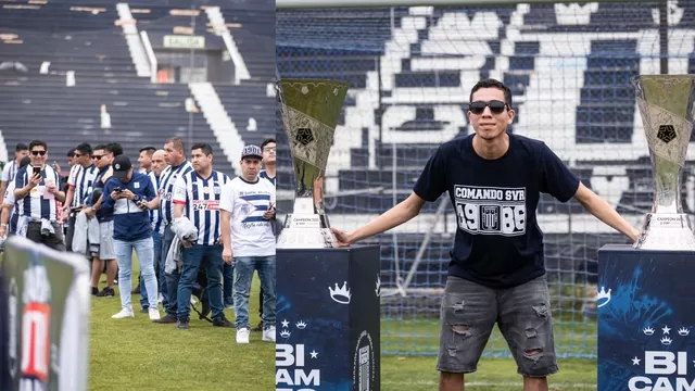 Alianza Lima: Hinchas posan en Matute con las copas de 2021 y 2022