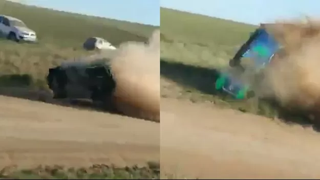 Brutal accidente en un rally en Argentina: 6 segundos dando vueltas de campana