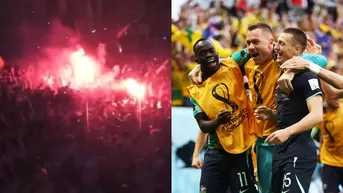 Locura en Australia tras el gol del triunfo ante Túnez en Qatar 2022