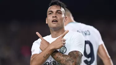 Lautaro controló el balón con el pecho y venció la valla del Barza con un remate de derecha. | Foto: AFP/Video: Espn