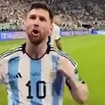 ¡La celebración de Messi en primera fila!