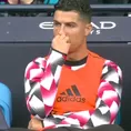 Cristiano Ronaldo y su gesto tras permanecer en el banca en el derbi de Manchester