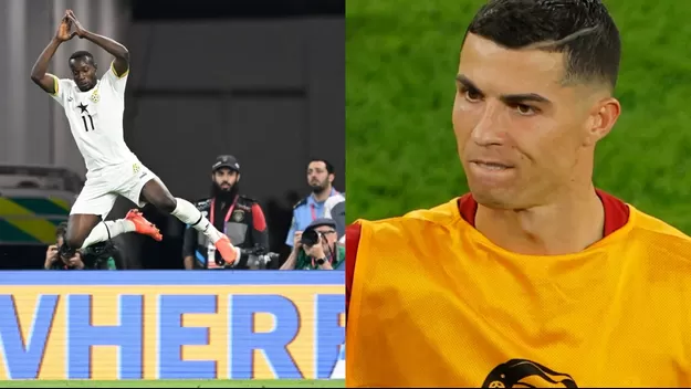 El 'Siuuuu' de Bukari ante Portugal y la reacción de Cristiano