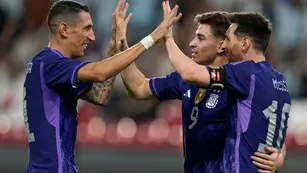 Di María está desatado: Marcó el 3-0 ante EAU tras burlar a defensa y al arquero