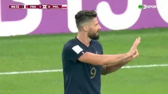 Francia vs. Polonia: Giroud puso el 1-0 para los 'Bleus' sobre el final primer tiempo