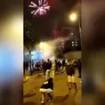 Hinchas de Alianza Lima detonan fuegos artificiales cerca a concentración de Melgar