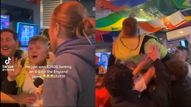 Inglaterra: Apostó por el triunfo 6-2 y celebró como nunca el segundo gol de Irán