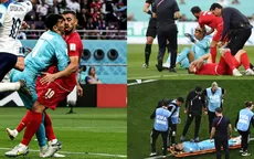 Inglaterra vs. Irán: Beiranvand sufrió violento choque y abandonó el campo en camilla - Noticias de inglaterra