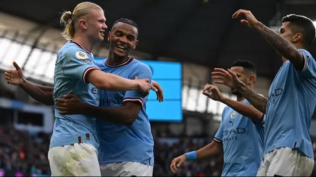 Manchester City: Haaland marcó golazo al Brighton a pura potencia tras saque largo de Ederson